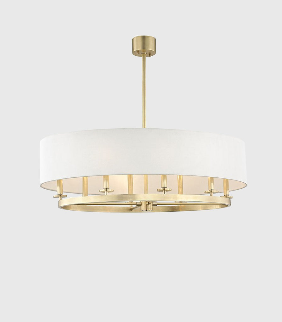 Hudson Valley Durham Pendant Light in Small/Aged Brass