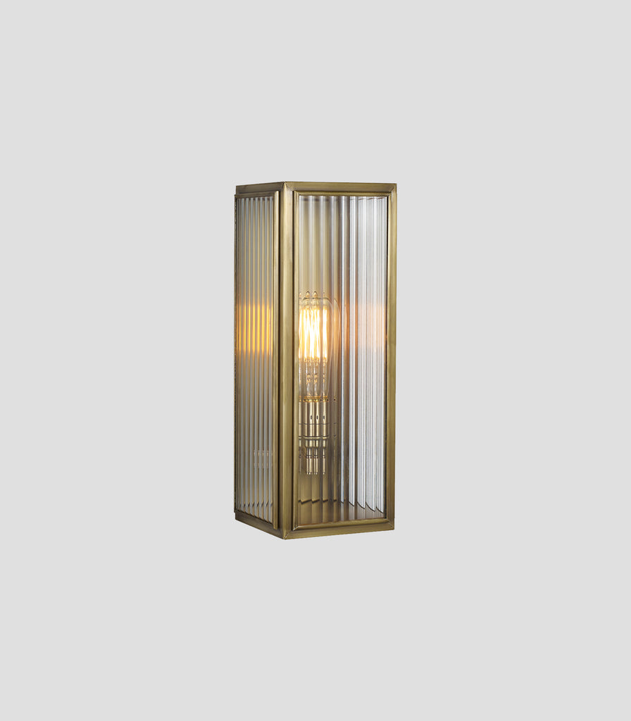  J. Adams & Co. Ash Reeded Wall Light in Medium/Antique Brass