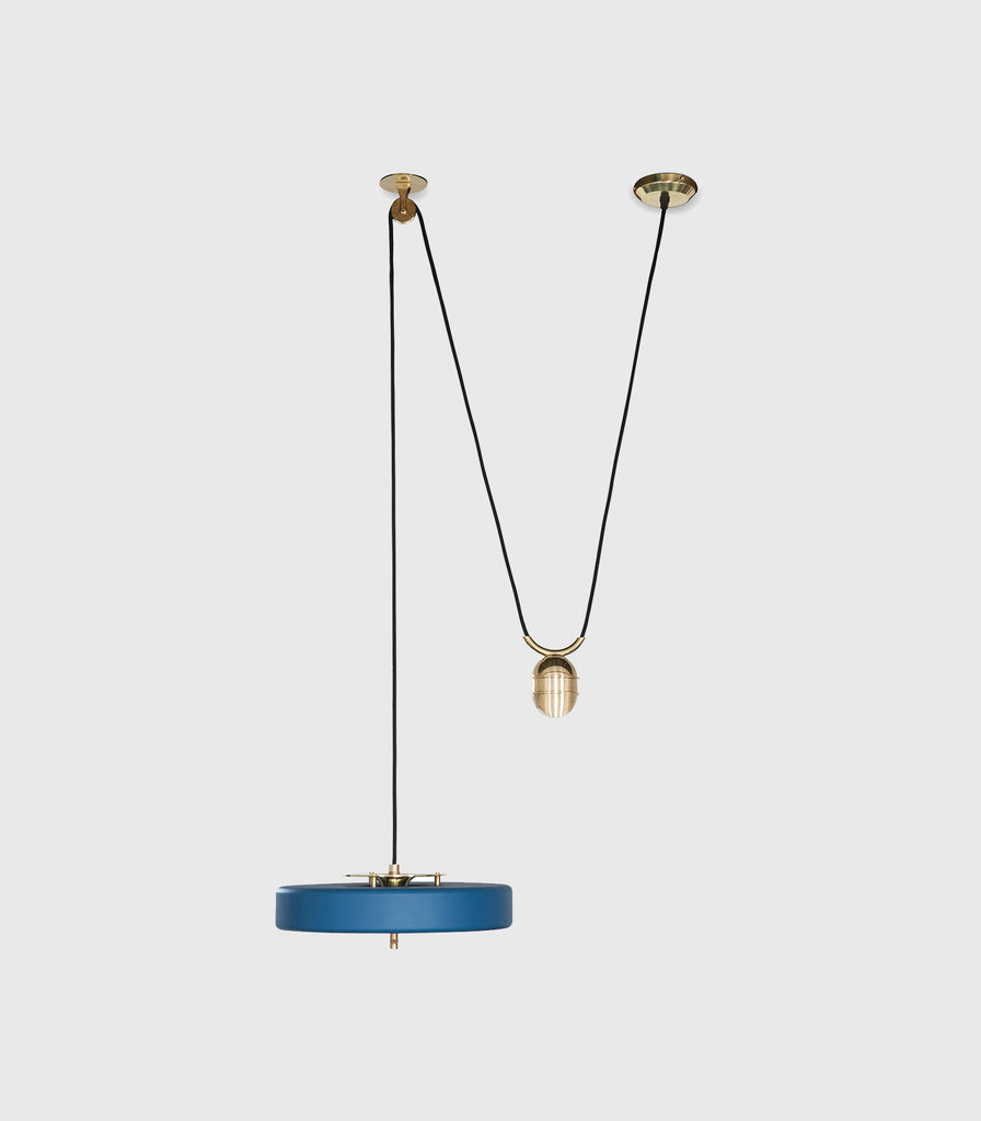 Bert Frank Revolve Rise & Fall Pendant Light in Blue