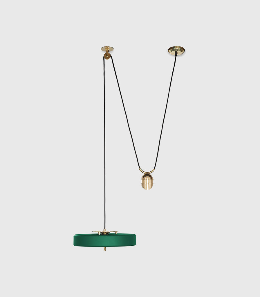 Bert Frank Revolve Rise & Fall Pendant Light in Green