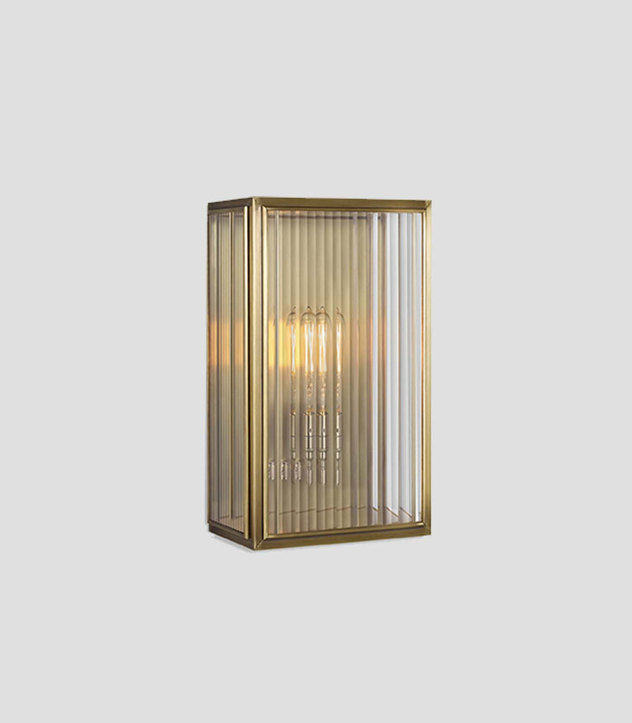 J. Adams & Co. Birch Reeded Wall Light in Medium/Antique Brass