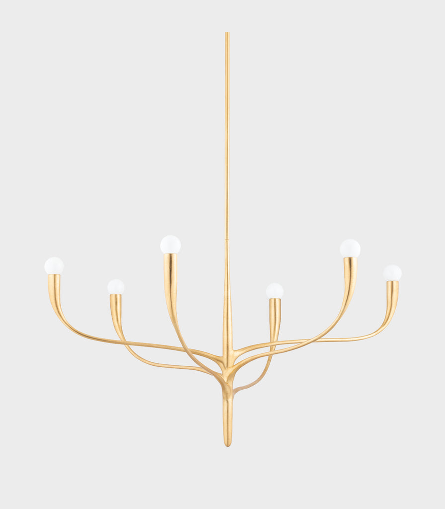 Hudson Valley Labra 6lt Chandelier in Vintage Gold Leaf