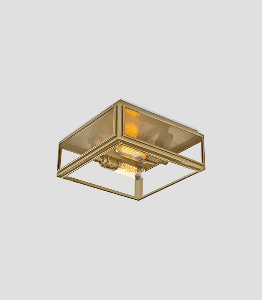 J. Adams & Co.  Elm Ceiling Light in Antique Brass/Clear glass