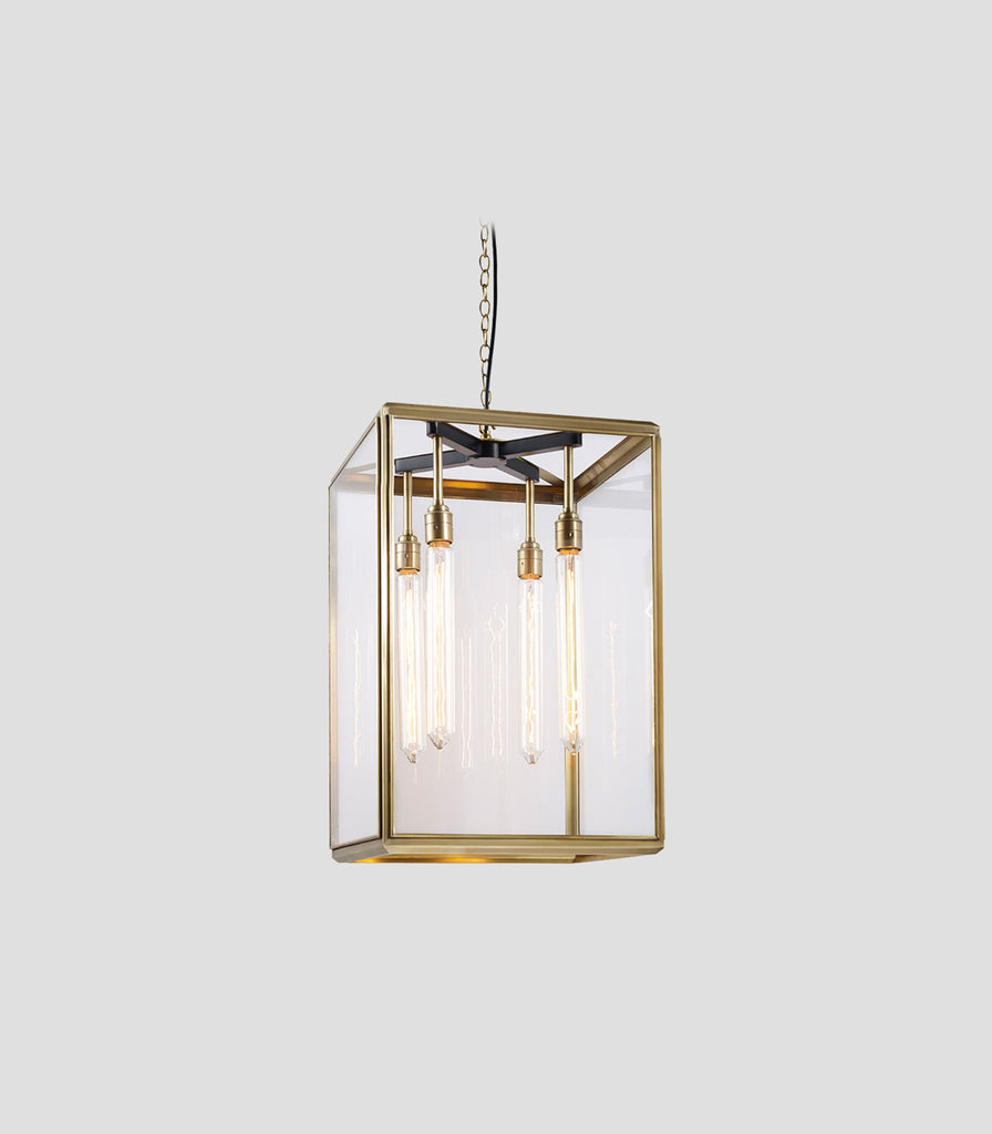 J. Adams & Co. Hazel Pendant Light in Large/ Antique Brass