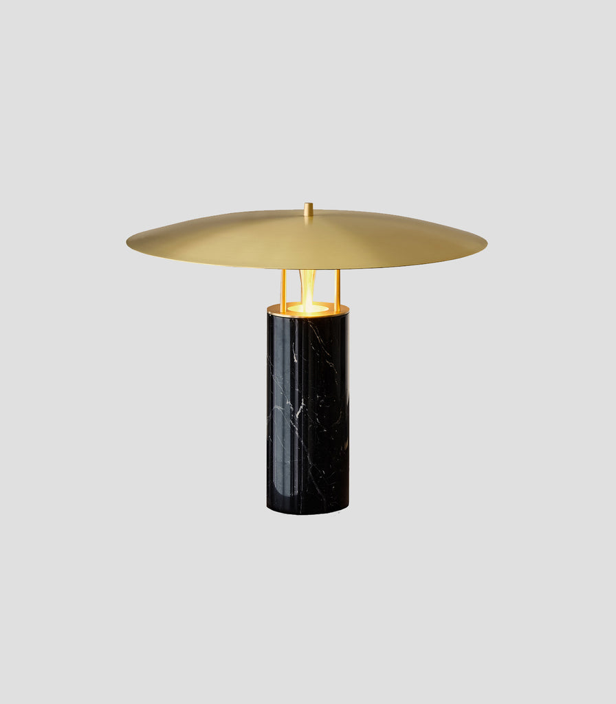 J. Adams & Co. Luna Table Lamp in Satin Brass/Black Marble