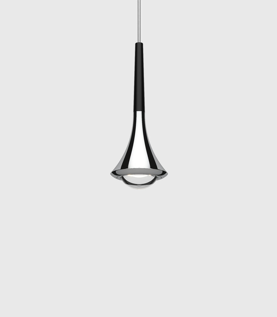 Lodes Rain Pendant Light in Matte Black/Chrome