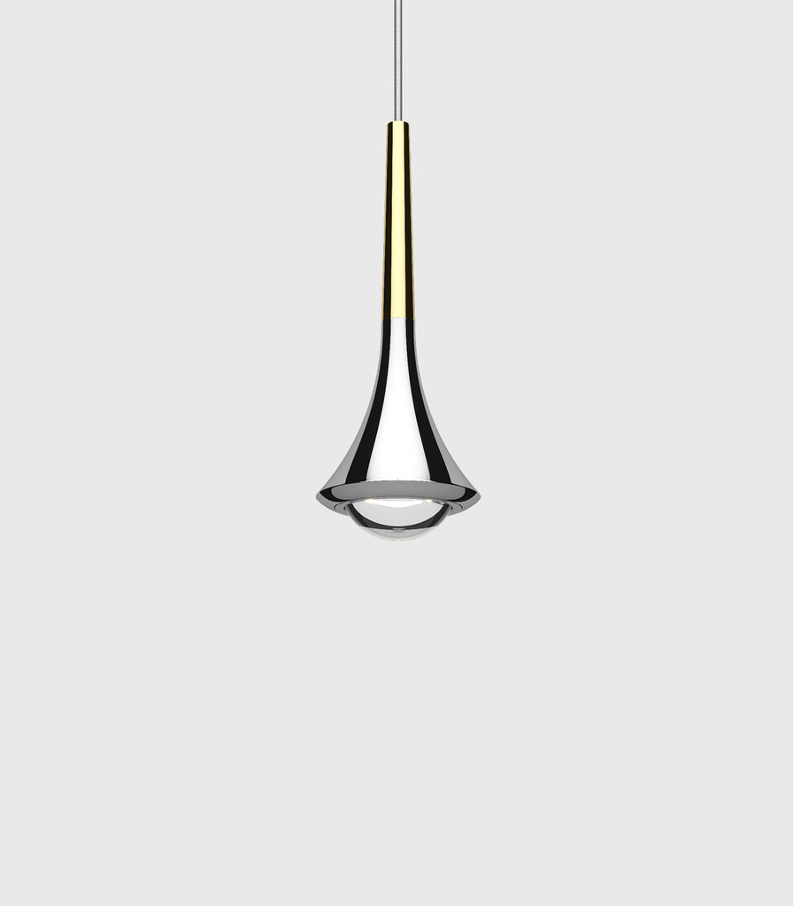 Lodes Rain Pendant Light in Gold/Chrome