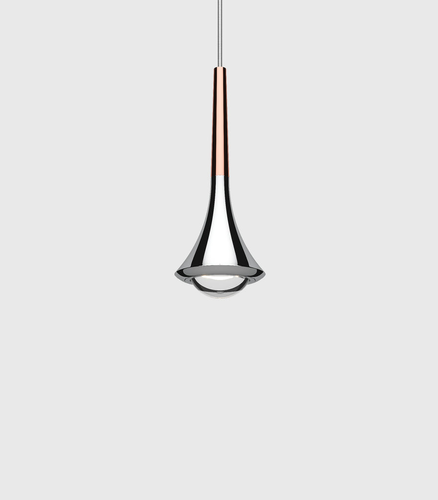 Lodes Rain Pendant Light in Rose Gold/Chrome