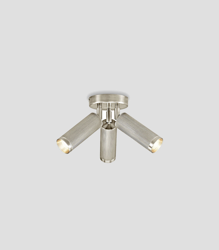 J. Adams & Co. Spot Triple Ceiling Light in Satin Nickel