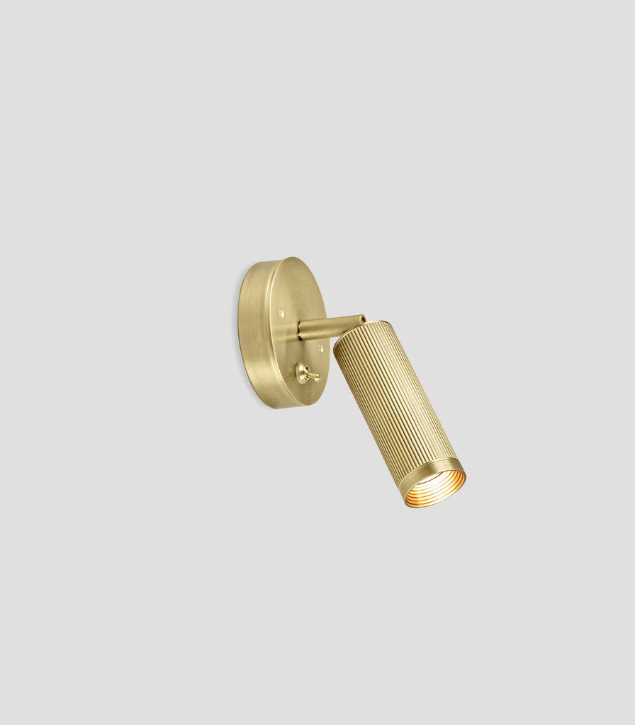 J. Adams & Co. Spot Wall Light in Satin Brass/Yes Switch