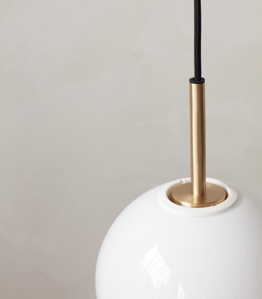 Menu Lighting TR Bulb Pendant Light in Brushed Brass closeup