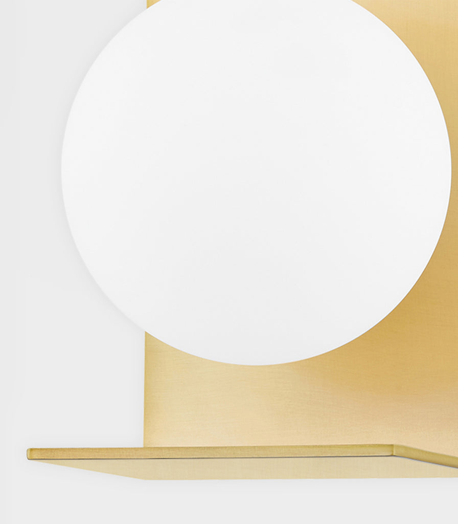 Hudson Valley Lani Wall Light in Aged Brass close up