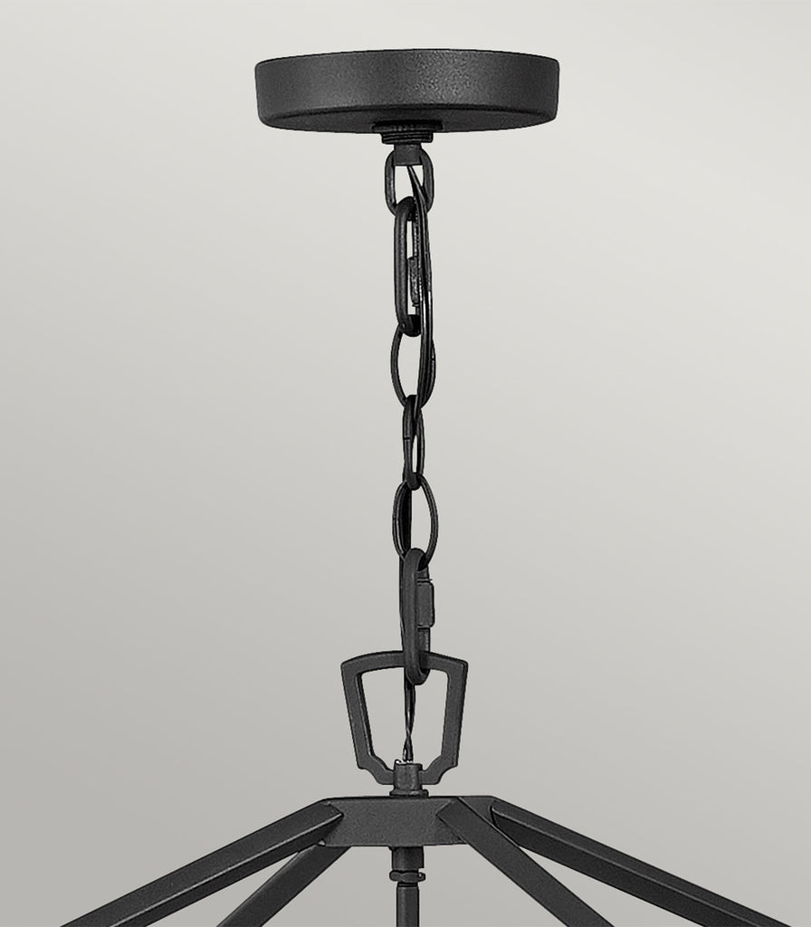 Elstead Alford Place 4lt Pendant Light in meseum black close up