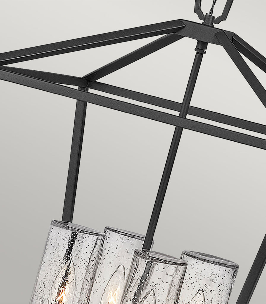 Elstead Alford Place 4lt Pendant Light in meseum black close up