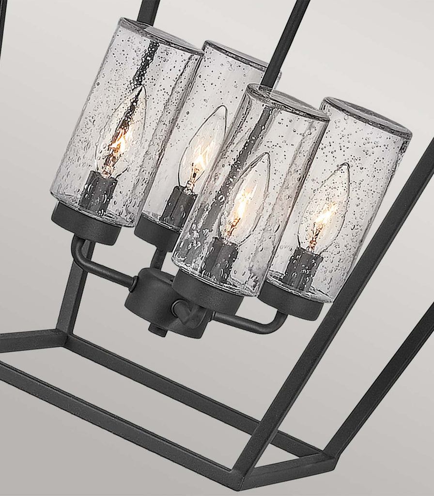 Elstead Alford Place 4lt Pendant Light in meseum black close up