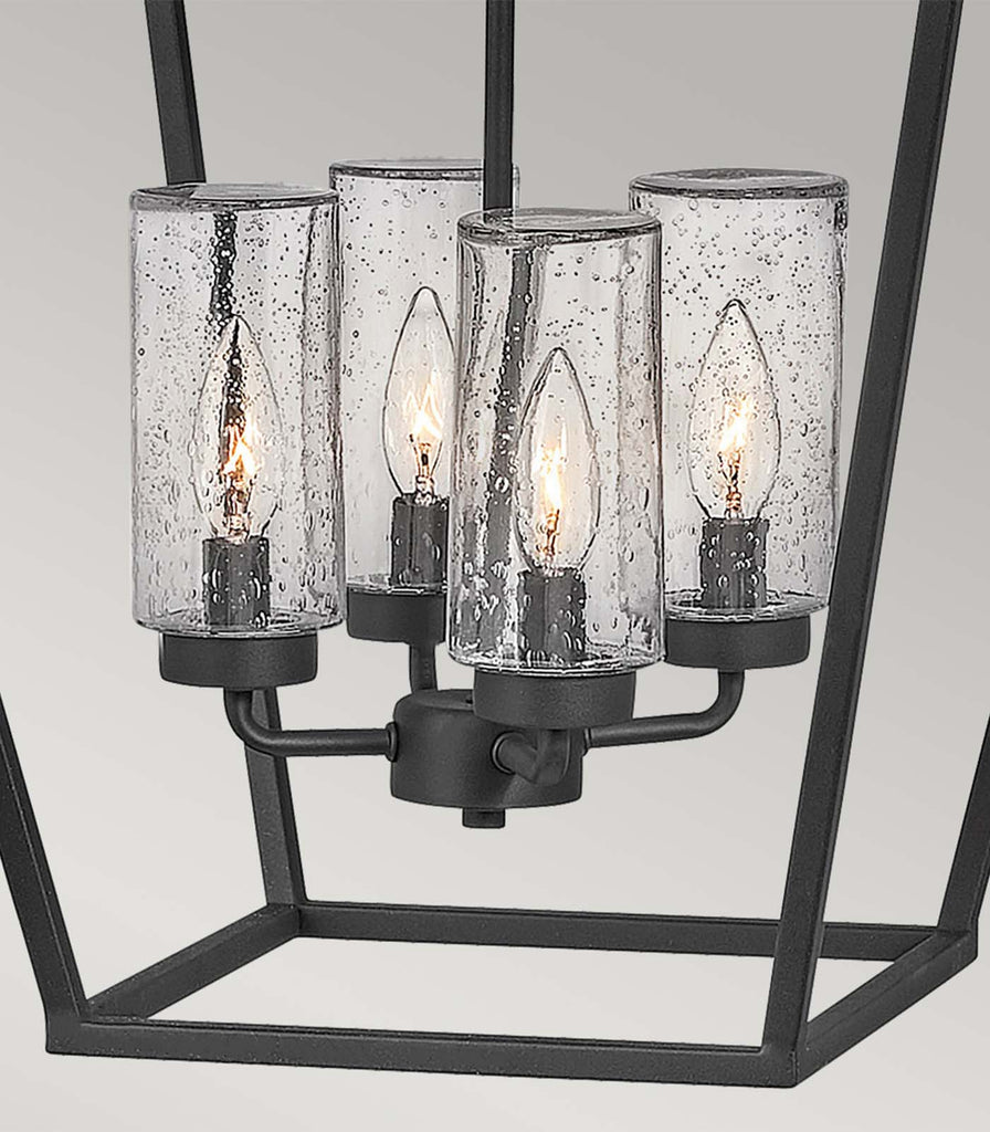 Elstead Alford Place 4lt Pendant Light in meseum black close up