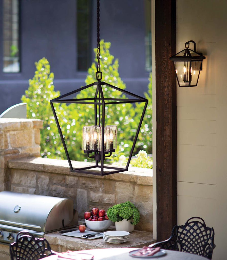 Elstead Alford Place 4lt Pendant Light featured within outdoor space