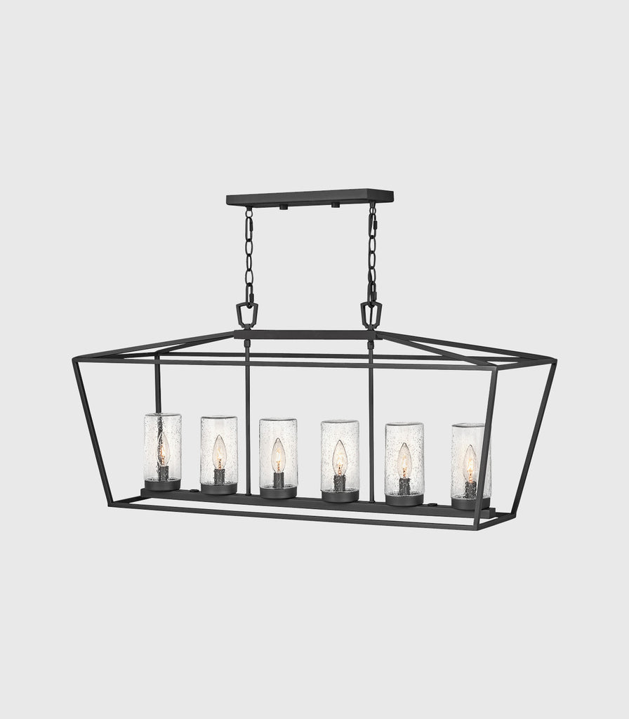 Elstead Alford Place 6lt Linear Pendant Light in museum black
