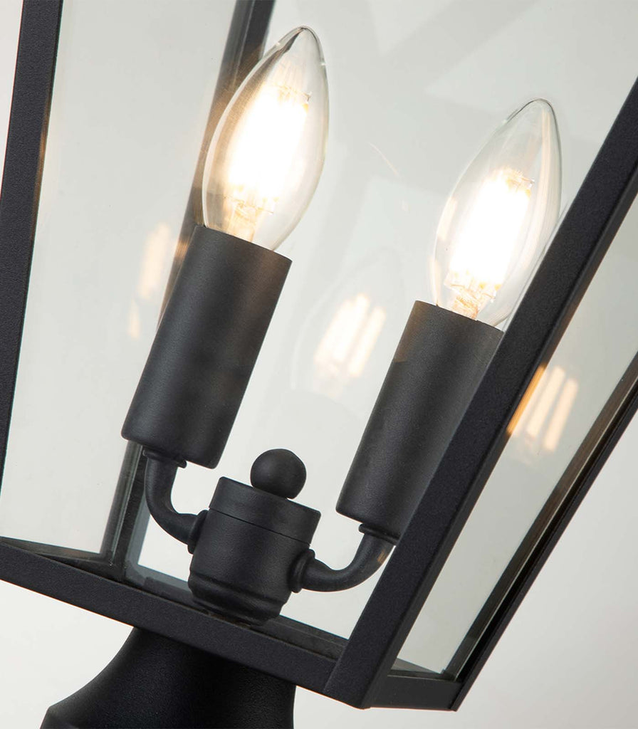 Elstead Alford Place Pedestal Light in Museum Black close up