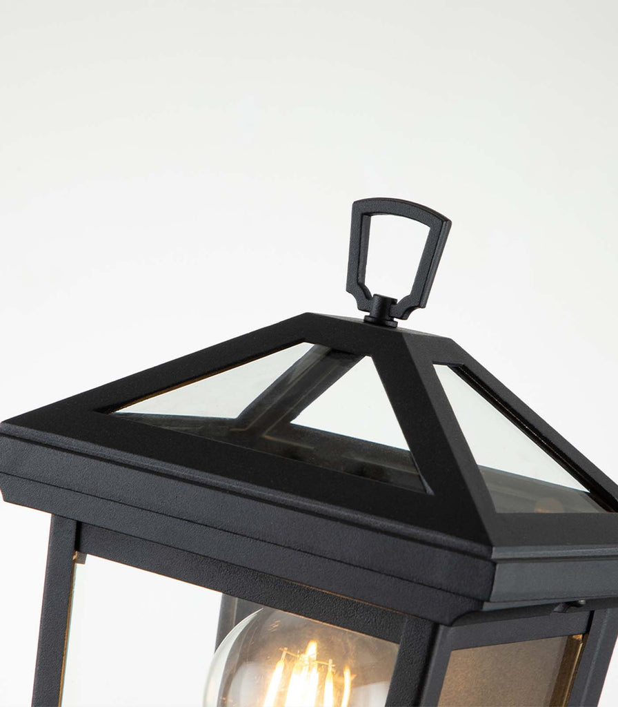 Elstead Alford Place Flush Wall Light in Museum Black close up