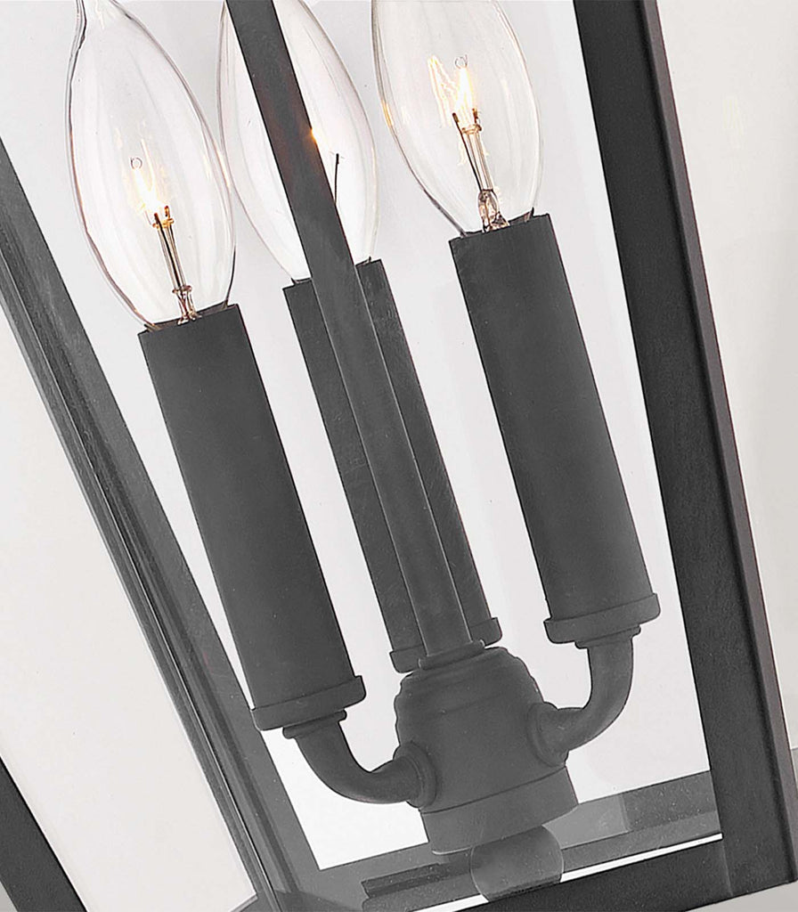 Elstead Alford Place 3lt Pendant Light in Meseum Black close up