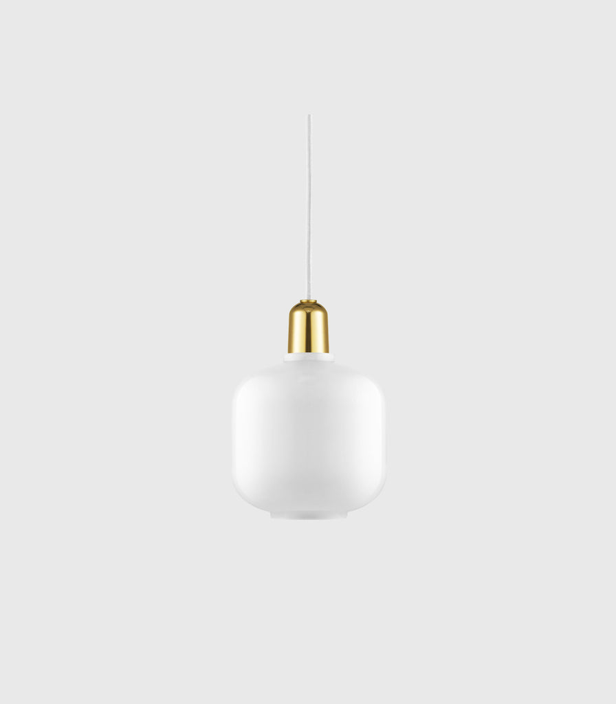 Normann Copenhagen Amp Small Pendant Light in White/Brass