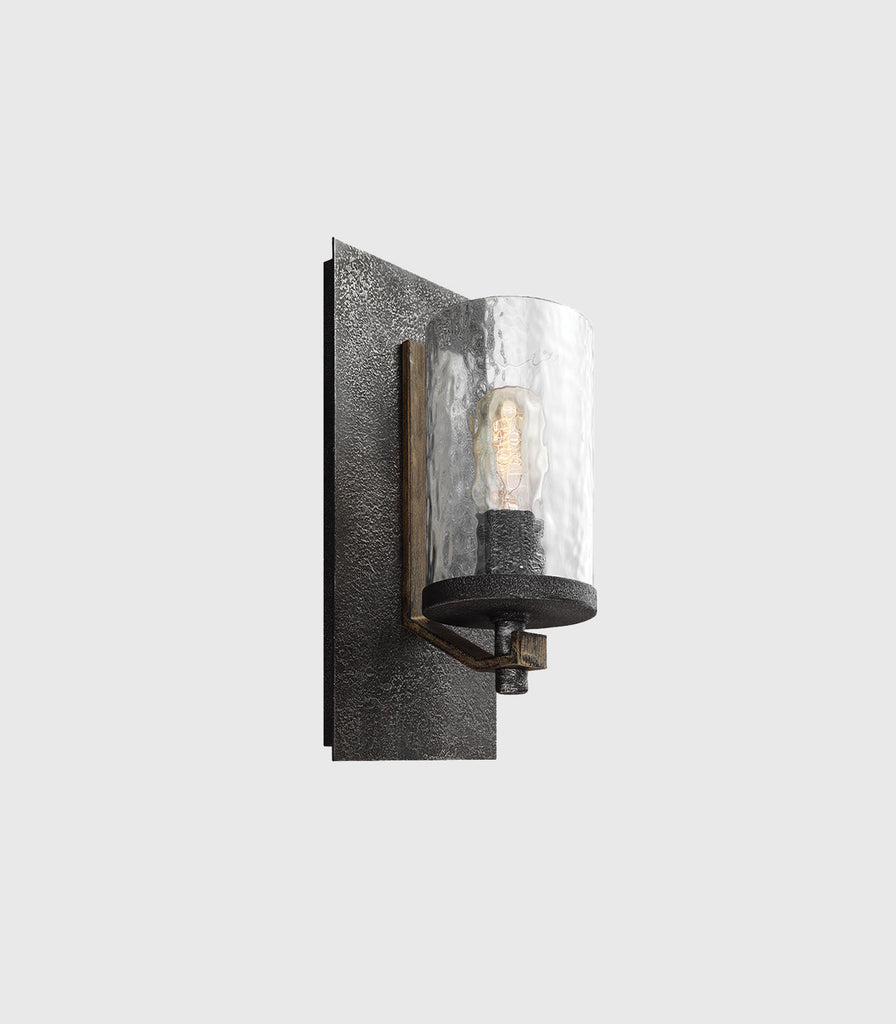 Elstead Angelo Wall Light in Oak/Slate Grey