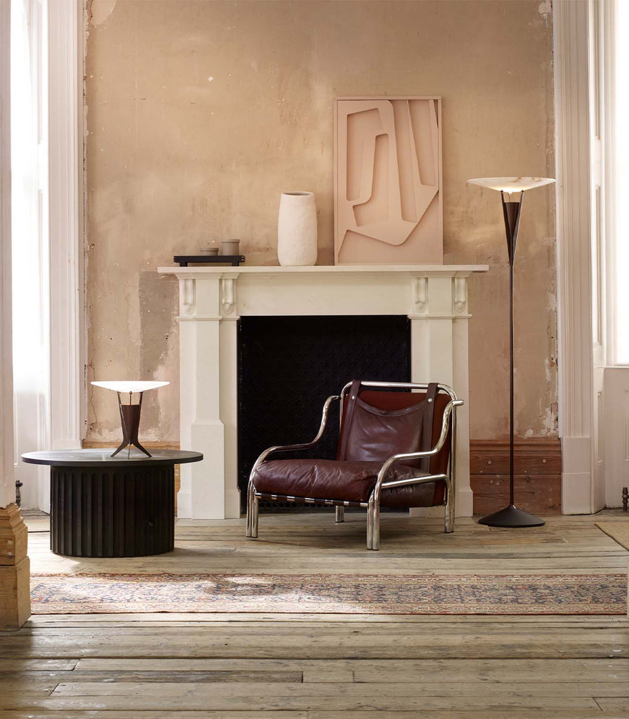 J. Adams & Co. Aragon Floor Lamp in Bronze featured in an interior space