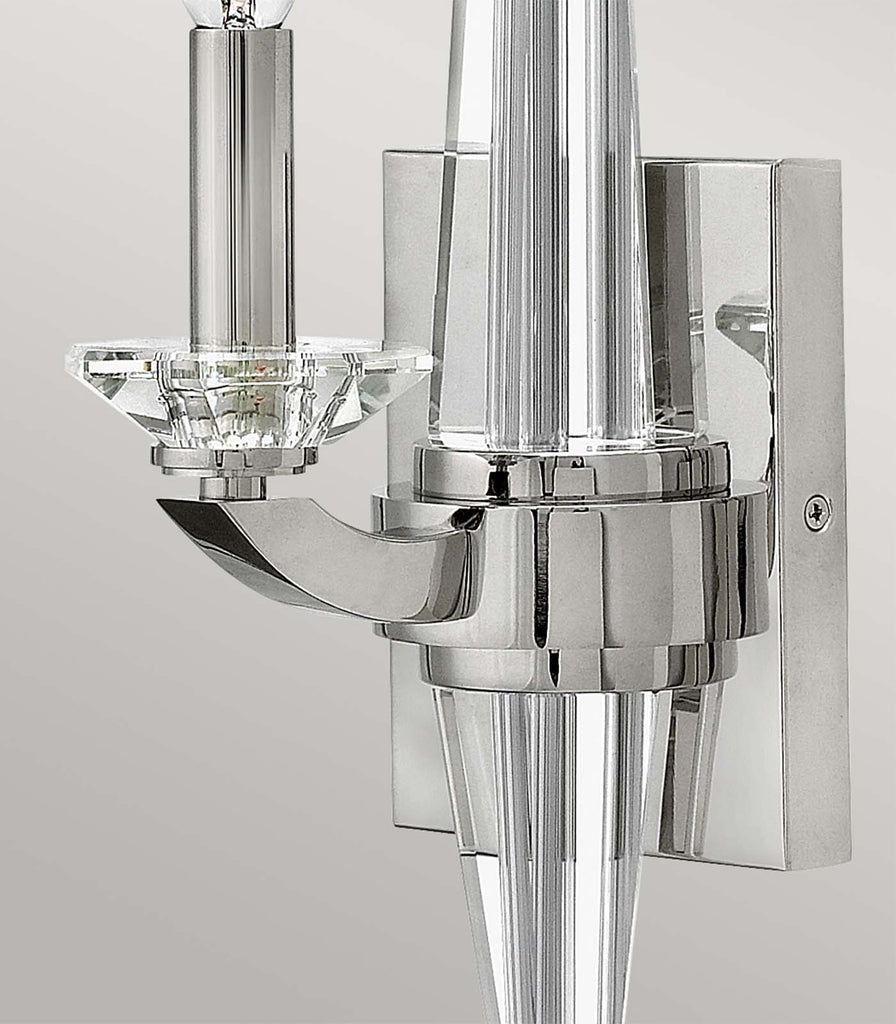 Elstead Ascher Wall Light in Polished Nickel close up