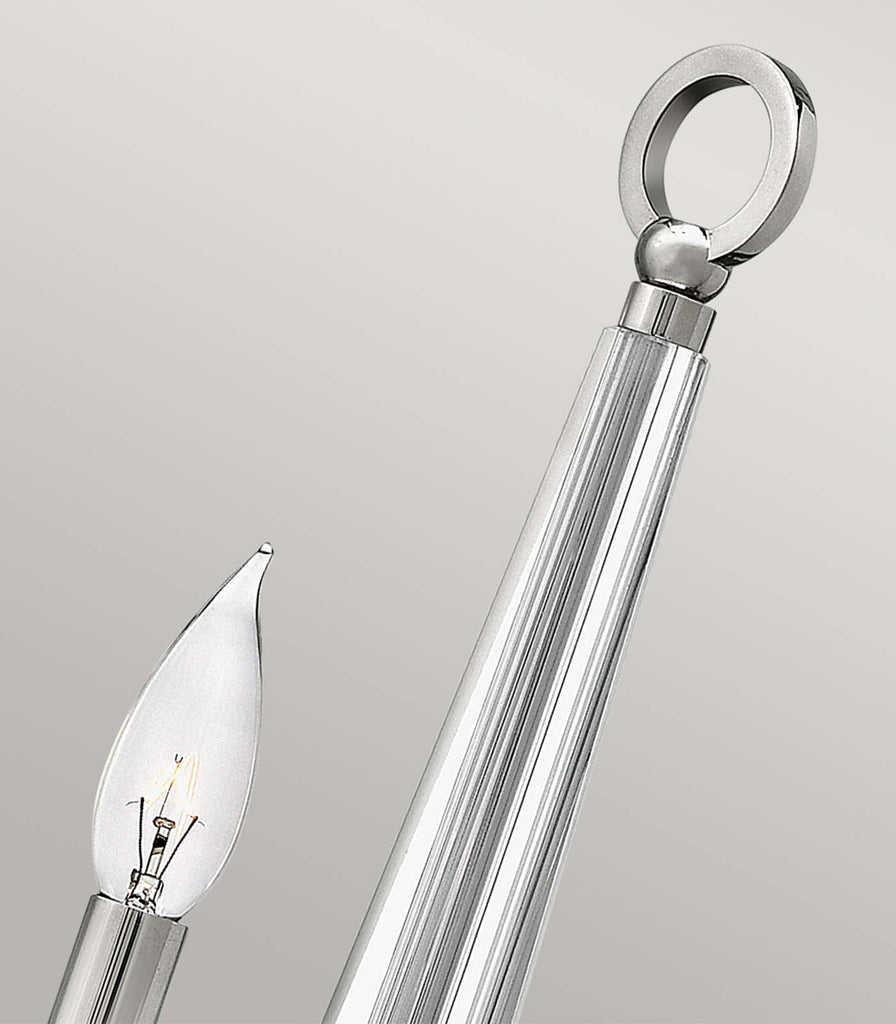 Elstead Ascher Wall Light in Polished Nickel close up