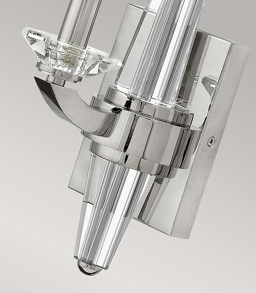 Elstead Ascher Wall Light in Polished Nickel close up