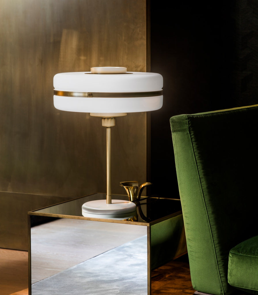 Bert Frank Masina Table Lamp placed over table