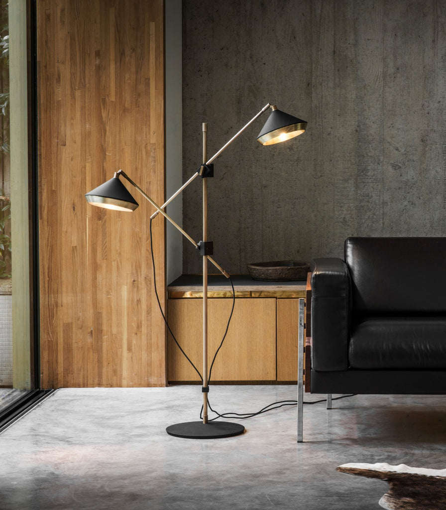 Bert Frank Shear Floor Lamp featured within a interior space