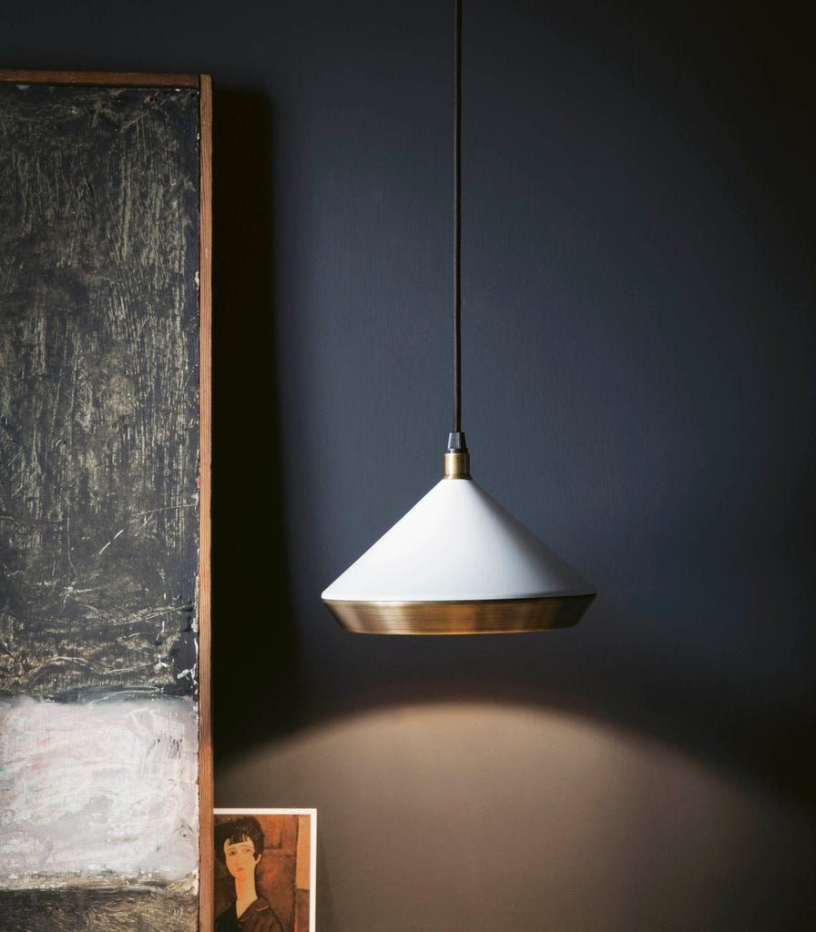Bert Frank Shear Pendant Light featured within a interior space
