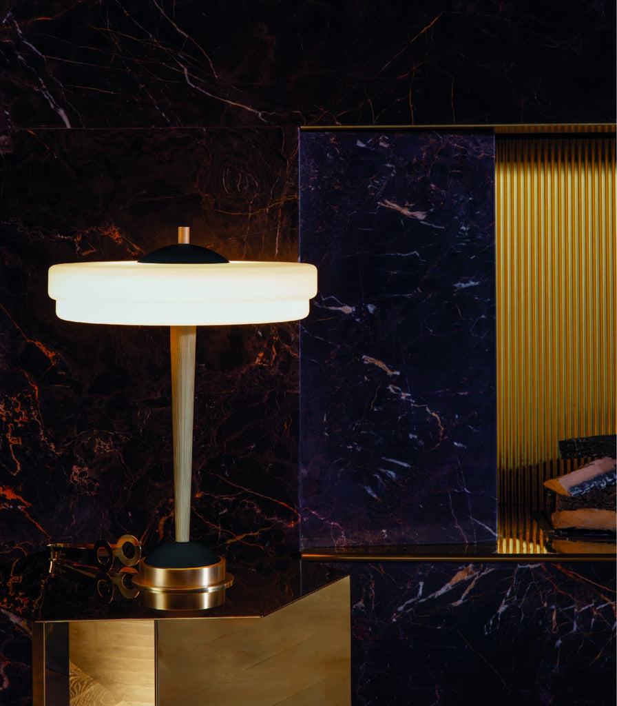 Bert Frank Trave Table Lamp featured within a interior space