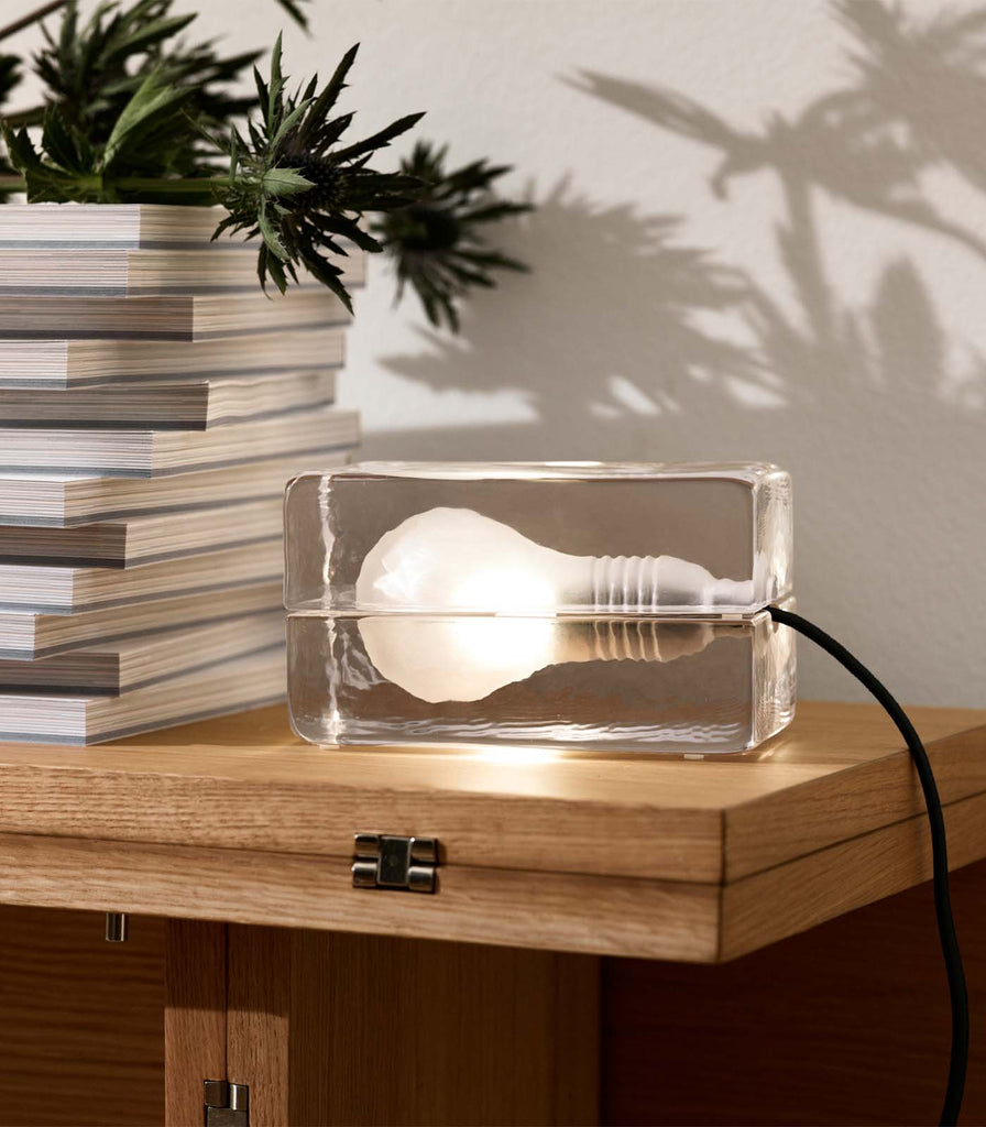 Nordic Fusion Block Table Lamp featured within interior space