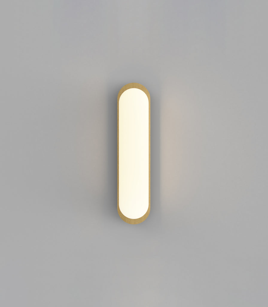 Lighting Republic Bode Wall Light brass finish front view turned on