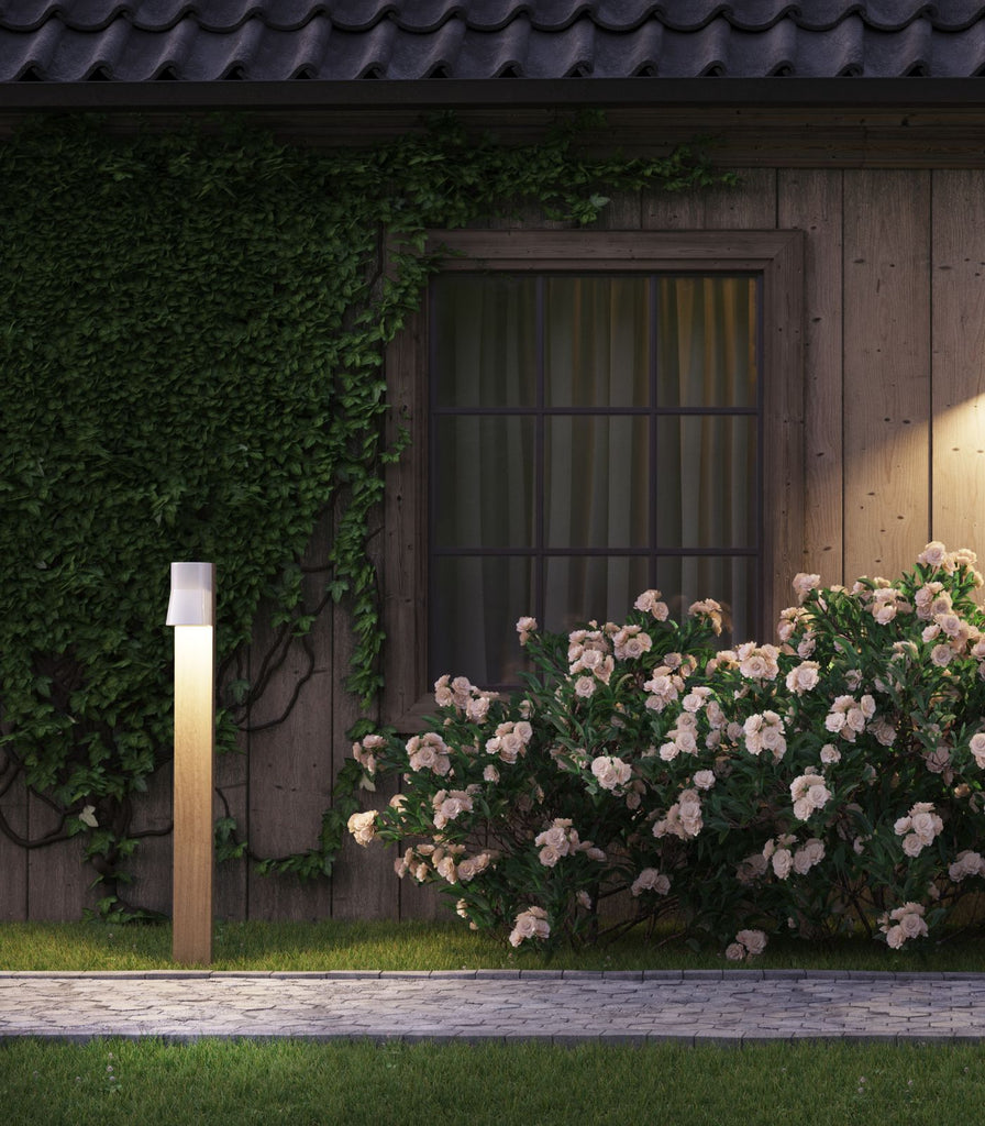 Royal Botania Beacon Bollard Light featured within a outdoor space