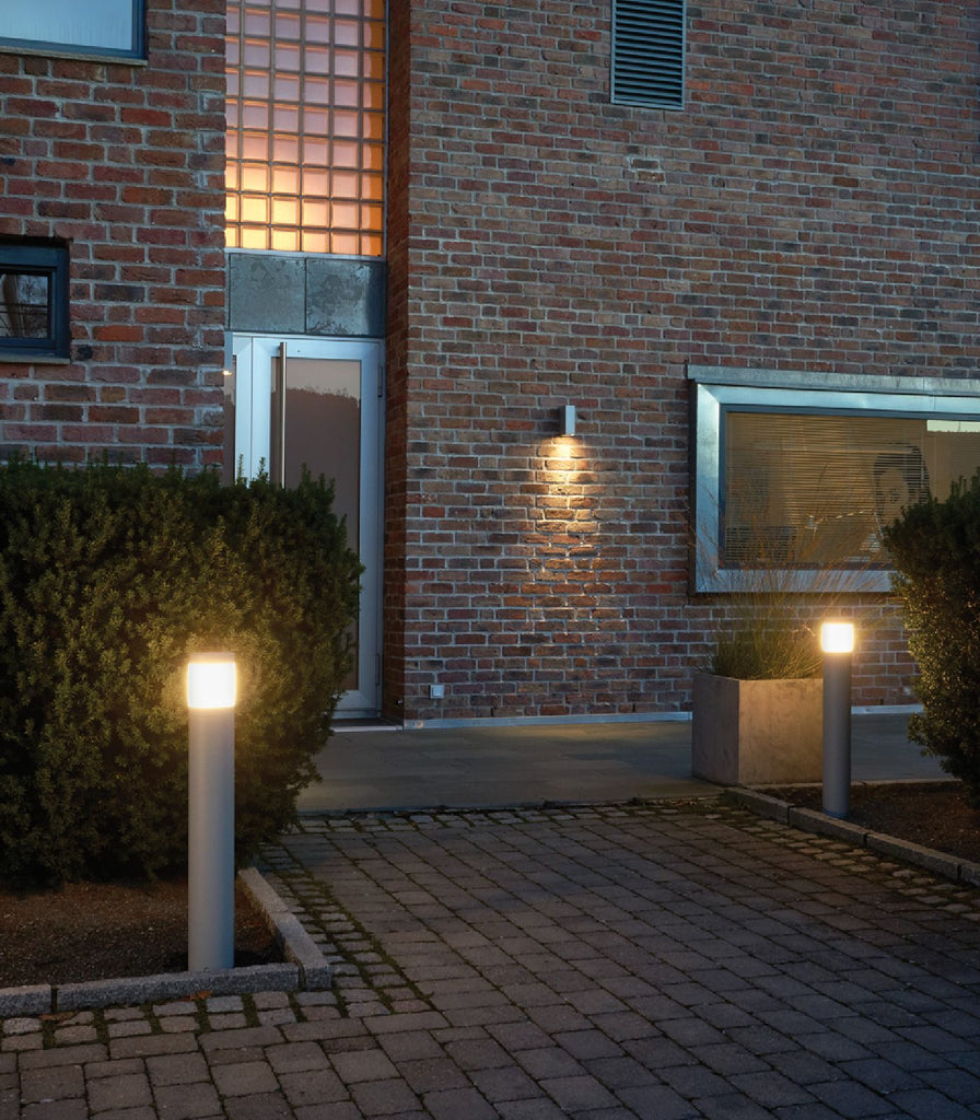 Norlys Lillesand Bollard Light featured within a outdoor space