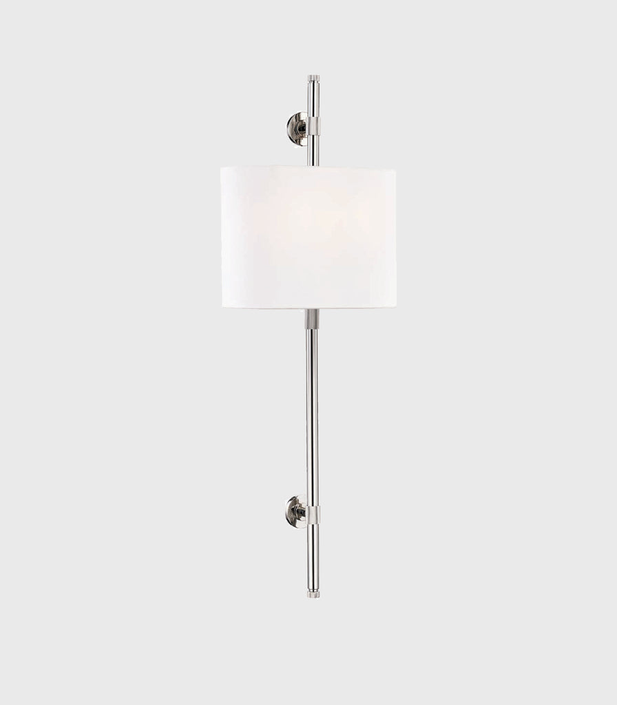 Hudson Valley Bowery Wall Light in Large/Polished Nickel