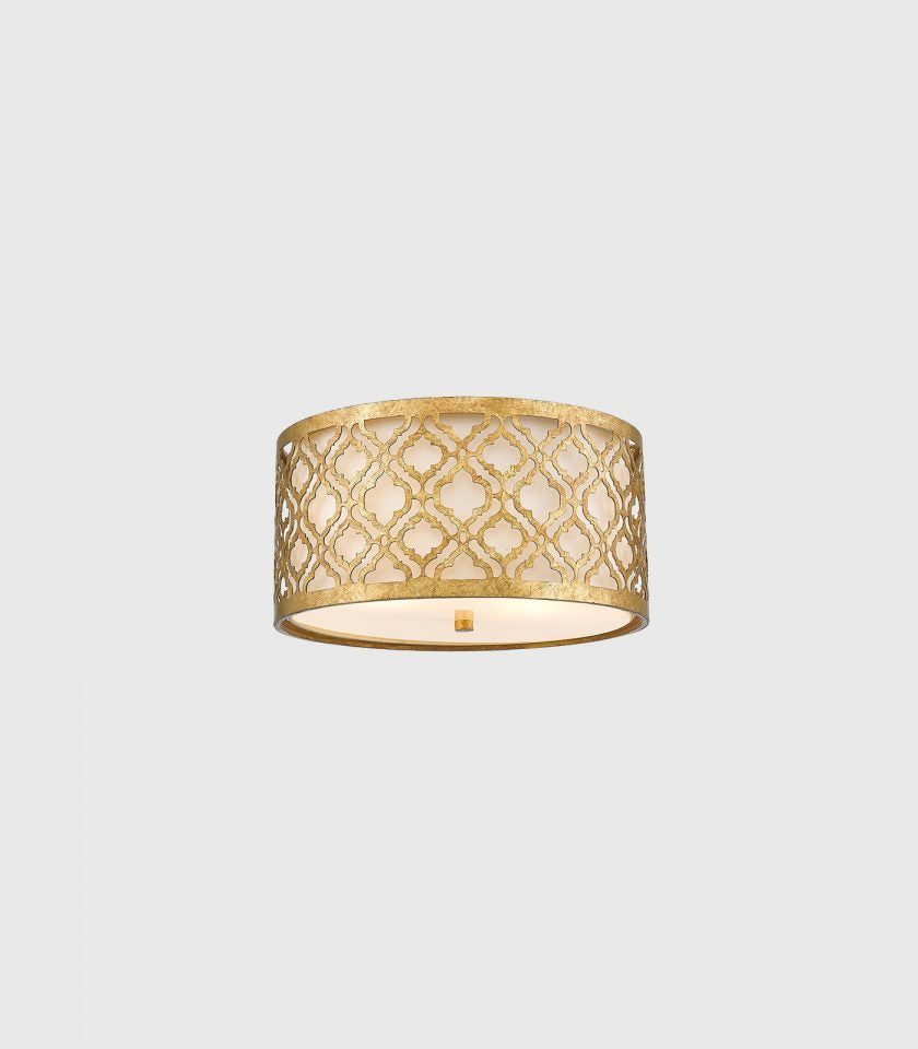 Elstead Arabella Ceiling Light in Ceam/Distressed Gold