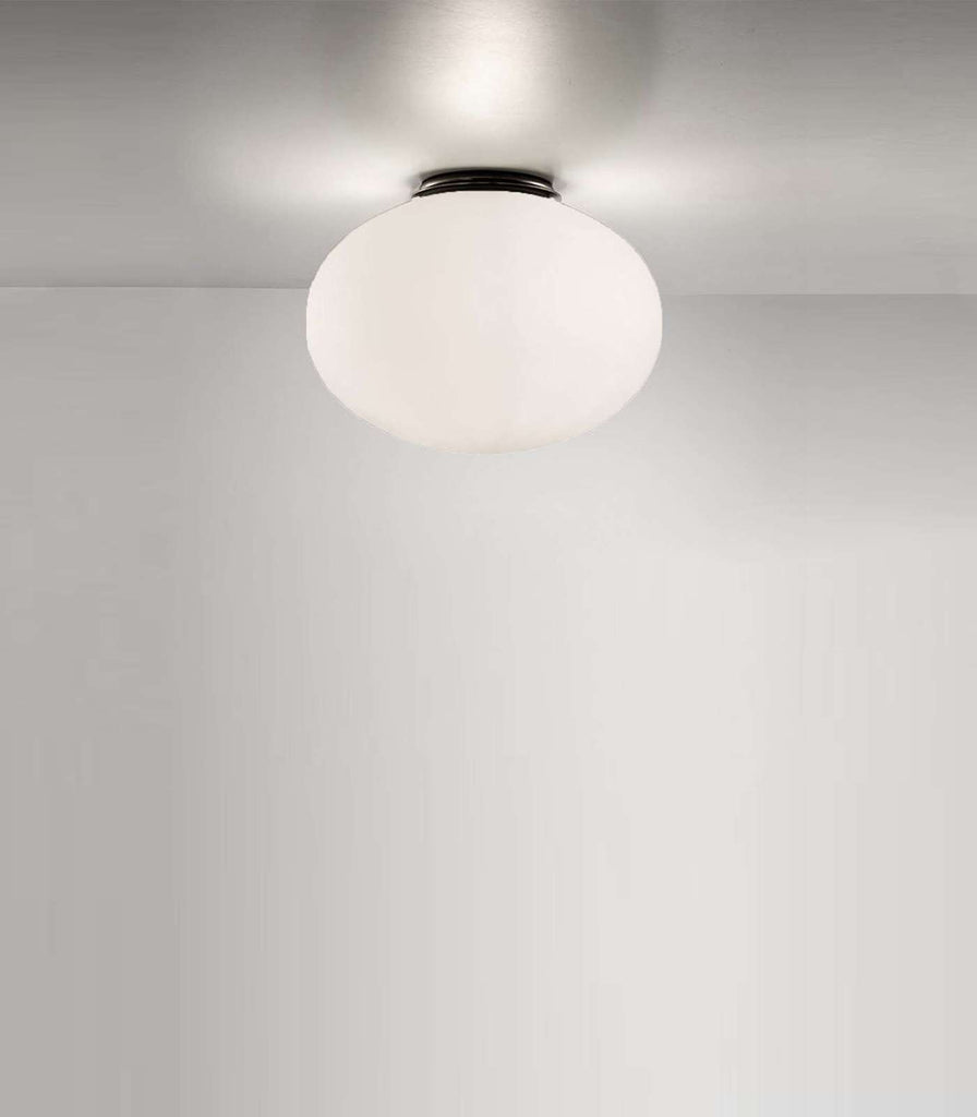Siru Bolla Glass Ceiling Light in White/Small