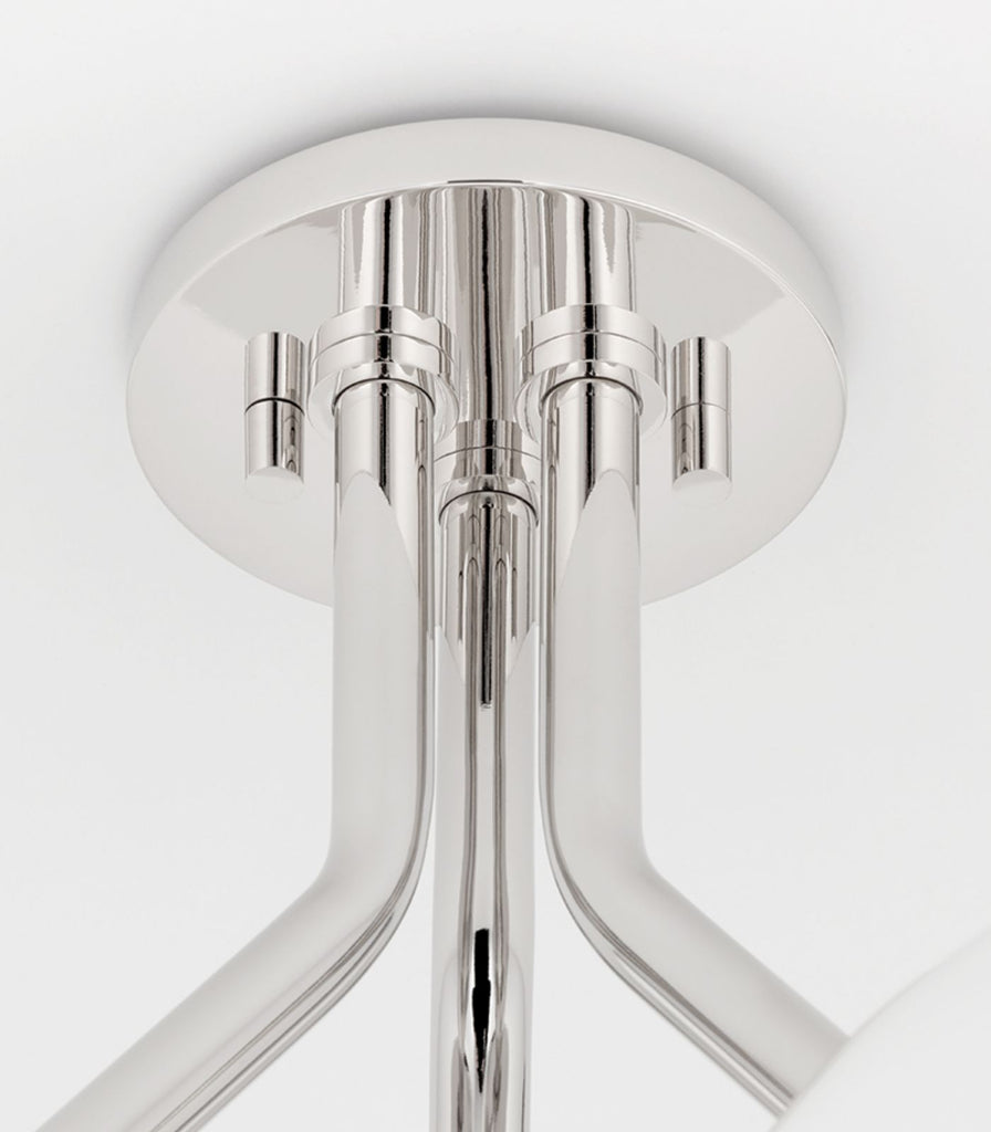 Hudson Valley Estee Ceiling Light in Polished Nickel close up