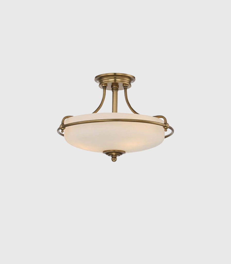 Elstead Griffin Ceiling Light in Small/Weathered Brass