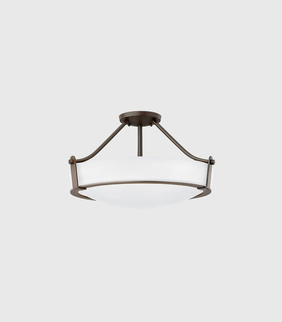 Elstead Hathaway Semi-Flush Ceiling Light in Old Bronze/Medium