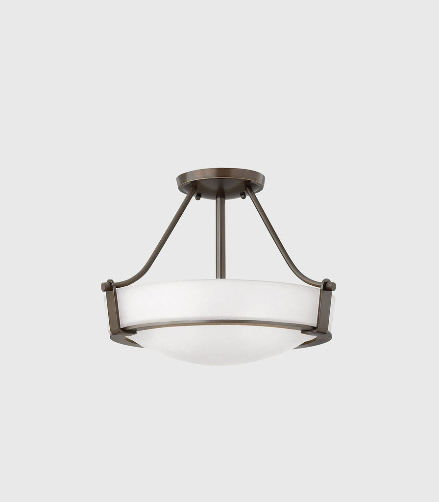 Elstead Hathaway Semi-Flush Ceiling Light in Old Bronze/Small