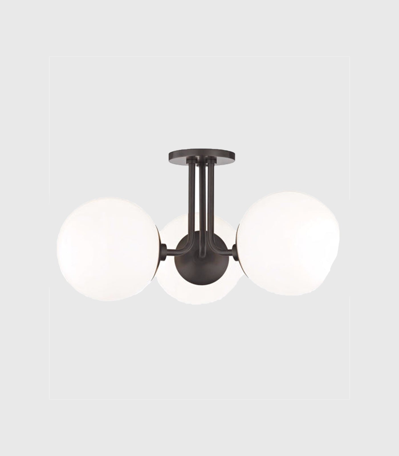 Black globe on sale flush mount light
