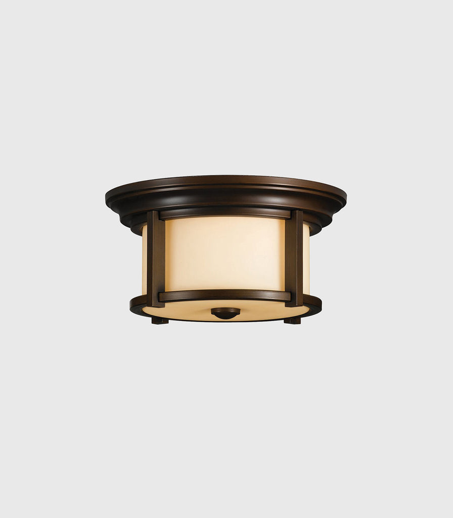 Elstead Merrill Ceiling Light in Cream Etched/Heritage Bronze