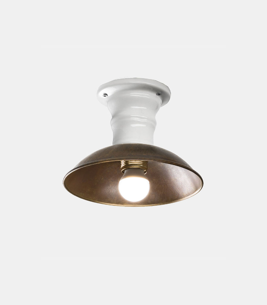 II Fanale Mini Ceiling Light in White/Pre Aged