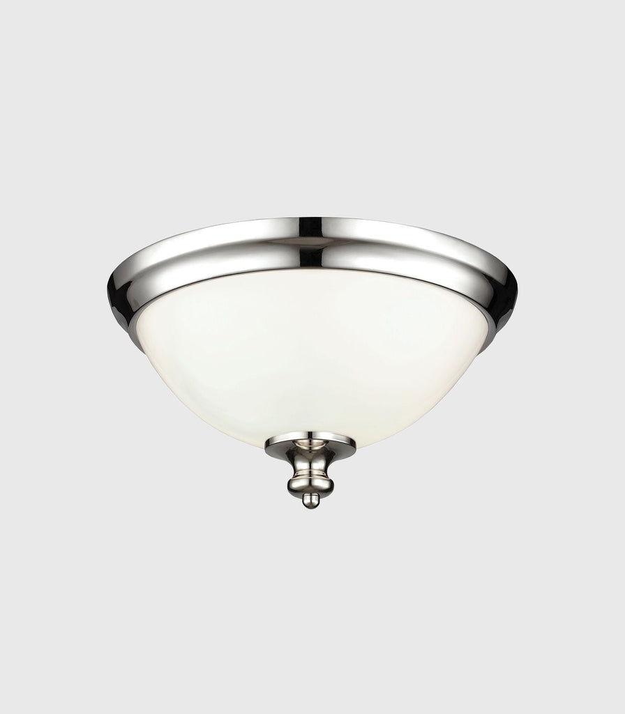 Elstead Parkman Ceiling Light in Polished Nickel/Brushed Steel